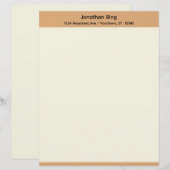 Braun- und cremefarbene Schreibwarenpapier (Vorne/Hinten)