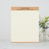 Braun- und cremefarbene Schreibwarenpapier (Stehend Vorderseite)