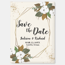 Braun- und Cremflorehohe retten das Datum Magnet