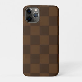 Braun und Dunkelbraun Kariert Zeitlos Warm Klassis Case-Mate iPhone Hülle