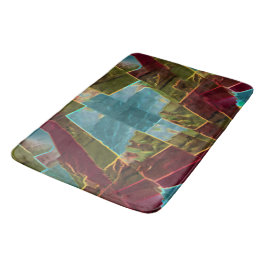 Braun- und gepunktet aussehendes Schnitzwachs Badematte