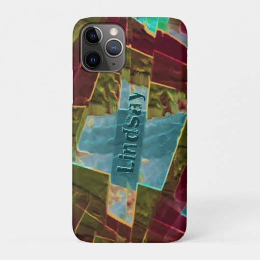 Braun- und gepunktet aussehendes Schnitzwachs Case-Mate iPhone Hülle (Rückseite)