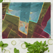 Braun- und gepunktet aussehendes Schnitzwachs Geschirrtuch (Gefaltet)