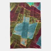 Braun- und gepunktet aussehendes Schnitzwachs Geschirrtuch (Vertikal)