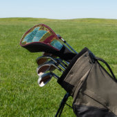 Braun- und gepunktet aussehendes Schnitzwachs Golf Headcover (In SItu)