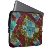 Braun- und gepunktet aussehendes Schnitzwachs Laptopschutzhülle (Vorne Rechts)