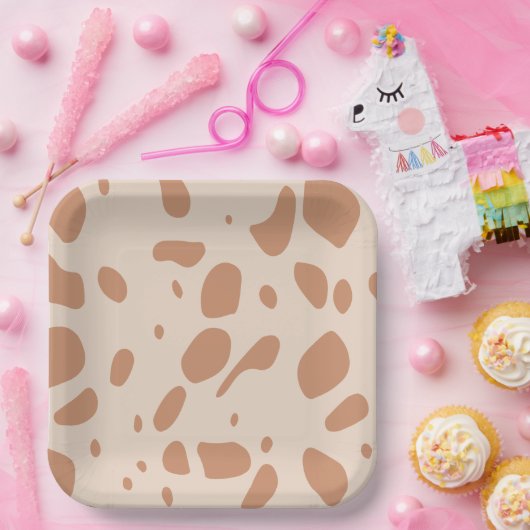 Braun und gepunktet pappteller (Party)