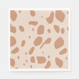 Braun und gepunktet serviette