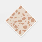 Braun und gepunktet serviette (Ecke)