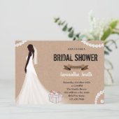 Braun- und Geschenkdusche Einladung (Stehend Vorderseite)