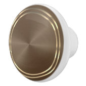 Braun und Gold Keramikknauf (Rechts)