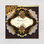 Braun- und Gold-Scrapbook-Stil Quadratische Visitenkarte (Vorderseite)
