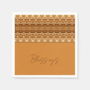 Braun- und Golddesigner Serviette
