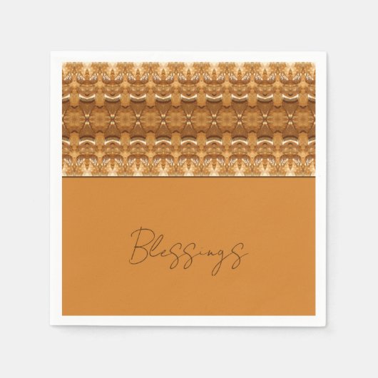 Braun- und Golddesigner Serviette (Vorderseite)