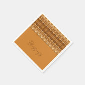 Braun- und Golddesigner Serviette (Ecke)