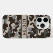 Braun und Grau getarnt Personalisiert Case-Mate iPhone Hülle (Rückseite (Horizontal))