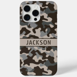 Braun und Grau getarnte personalisierte Case-Mate- Case-Mate iPhone Hülle