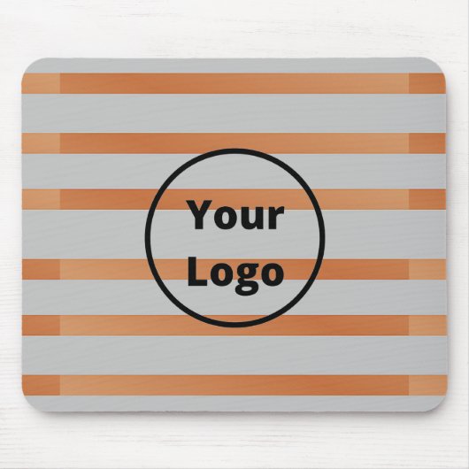 Braun und graue Streifen mit eigenem Logo Mousepad (Vorne)