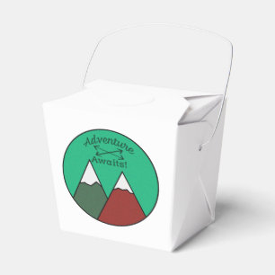 Braun und grüne Gebirgsdesign erwartet Sie Geschenkschachtel