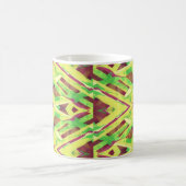 Braun- und Grünmuster Kaffeetasse (Mittel)