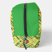 Braun- und Grünmuster Waschbeutel (Rechts)