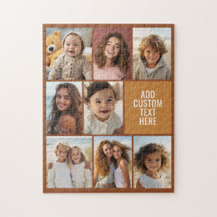 Braun und Honig 8 Foto-Collage und Text Puzzle