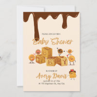 Braun und Honig Schokolade Nachtisch Babydusche