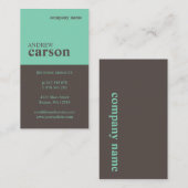 Braun- und Münzfarbblock Visitenkarte (Vorne/Hinten)