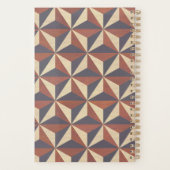Braun und Navy stilvoll geometrisch monogrammiert Planer (Rückseite)