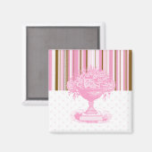 Braun und rosa Chic Magnet (Vorderseite/Rückseite)