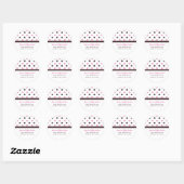 Braun und Rosa: Polka Dot Address Sticker (Blatt)