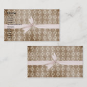 braun und rosa visitenkarte (Vorne/Hinten)