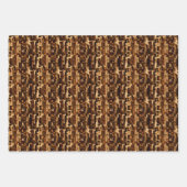 braun und schwarz Abstrakt Geschenkpapier Set (Vorderseite)