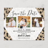 Braun und Schwarz Gepard Leopard Save the Date (Vorderseite)