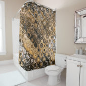 Braun und Tan Abstrakt Duschvorhang (Beispiel)