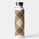 Braun und Tan Kariert Trinkflasche (Rechts)