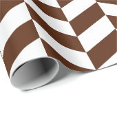 Braun und weiß Extra große Herringbeine Geschenkpapier (Rolleneckpunkt)