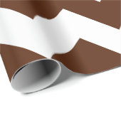Braun und Weiß Extra große Zickzack Schleifpapier Geschenkpapier (Rolleneckpunkt)