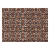 Braun und Weiß, Gemustertes Reeve Fasant Feather Tischdecke (Vorderseite (Horizontal))