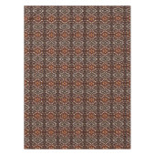 Braun und Weiß, Gemustertes Reeve Fasant Feather Tischdecke (Vorderseite)