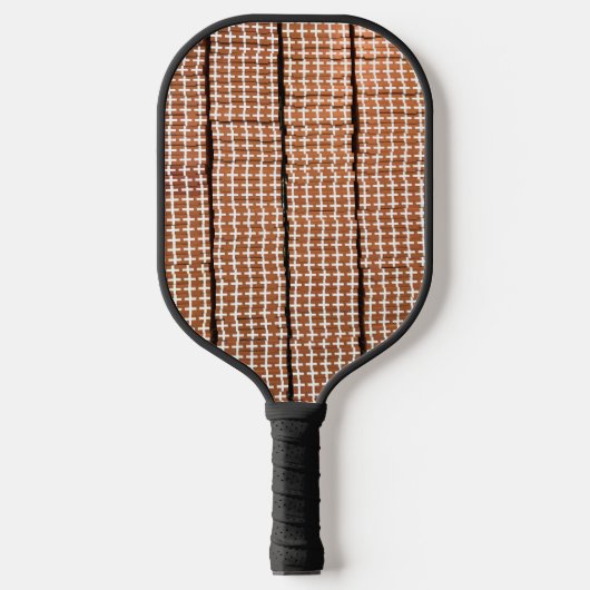 braun und weiß geometrisch pickleball schläger (Vorderseite)