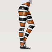 braun und weiß Kariert Leggings (Rechts)
