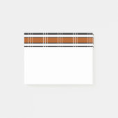 braun und weiß Kariert Post-it Klebezettel (Vorderseite)