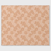 Braun und Weiß Niedlich Moderne Weihnachten Geschenkpapier (Flach)