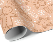 Braun und Weiß Niedlich Moderne Weihnachten Geschenkpapier (Rolleneckpunkt)