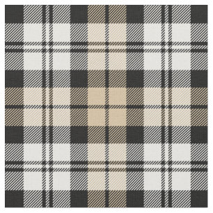 Braun und Weiß Schwarz Watch Tartan Karo Stoff