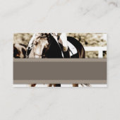 Braun und Weiß-Show-Pferd Visitenkarte (Rückseite)