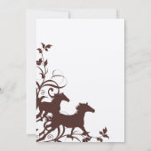 Braun und Weiße Wildpferde Einladung zur Hochzeit (Rückseite)