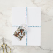 Braun und Weißes Pferd Weihnachten Geschenkanhänger (Mit Garn)