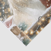 Braun und Weißes Pferd Weihnachten Seidenpapier (Detail)